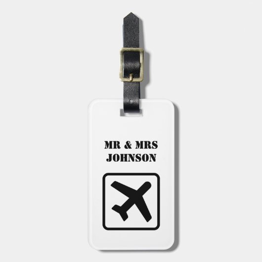 Kundenspezifischer Herr und Frau Gepäckanhänger (Vorderseite vertikal)