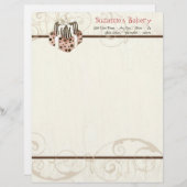 Kundenspezifischer Hochzeits-Kuchen-moderner Briefbogen (Vorne/Hinten)