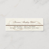 Kundenspezifischer Hochzeits-Kuchen-moderner Mini Visitenkarte (Rückseite)