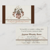 Kundenspezifischer Hochzeits-Kuchen-moderner Visitenkarte (Vorne/Hinten)