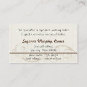 Kundenspezifischer Hochzeits-Kuchen-moderner Visitenkarte (Rückseite)