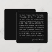 Kundenspezifischer Hochzeitstag danken Ihnen Dankeskarte (Vorne/Hinten)