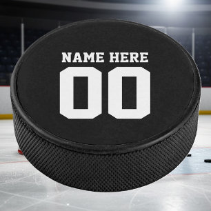 Kundenspezifischer Hockey-Puck mit Jerseyzahl und Eishockey Puck