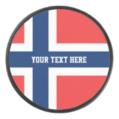 Kundenspezifischer Hockey-Puck Norwegen-Flagge Eishockey Puck (Vorderseite)