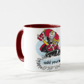 Kundenspezifischer Hockey-Spieler Tasse (Vorderseite Links)