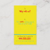 Kundenspezifischer HundeBoarding-glückliche Visitenkarte (Rückseite)