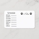 Kundenspezifischer Hundegehende Visitenkarten Visitenkarte (Rückseite)