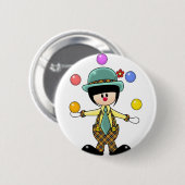 Kundenspezifischer jonglierender Clown Button (Vorne & Hinten)