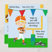 Kundenspezifischer Junge in der orange Einladung (Vorne/Hinten)