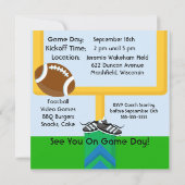 Kundenspezifischer Junge in der orange Einladung (Rückseite)