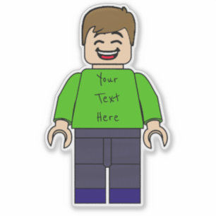 Kundenspezifischer Junge Minifig Aufkleber