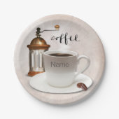 Kundenspezifischer Kaffee-Teller Pappteller (Vorderseite)