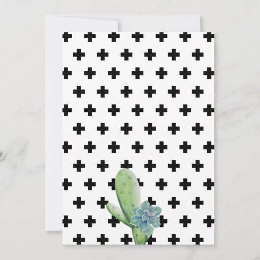 Kundenspezifischer Kaktus-saftige Einladung (Rückseite)