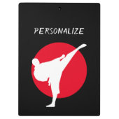 Kundenspezifischer Kampfkunstkarate-Schullehrer Klemmbrett (Rückseite)