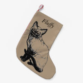 Kundenspezifischer Katze WeihnachtsStrumpf - Kleiner Weihnachtsstrumpf (Vorderansicht (hängend))