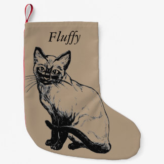 Kundenspezifischer Katze WeihnachtsStrumpf - Kleiner Weihnachtsstrumpf