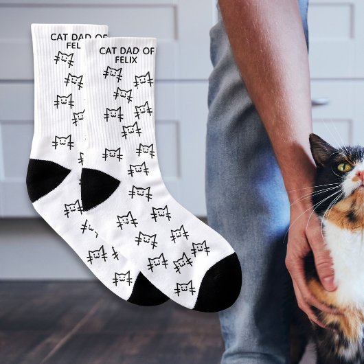 Kundenspezifischer Katzen-Vater mit der Socken