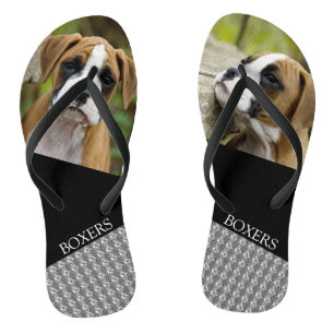 Kundenspezifischer Kitz-Boxer-drehen entzückender Badesandalen