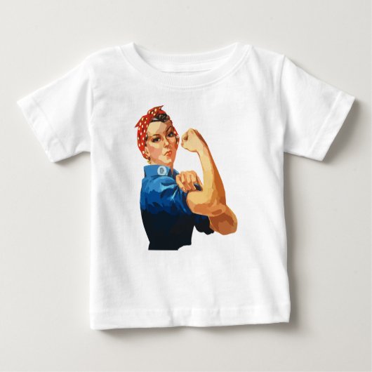 Kundenspezifischer klassischer Rosie der Baby T-shirt (Vorderseite)