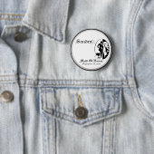 Kundenspezifischer klassischer Schwarz-weißer Button (Beispiel)