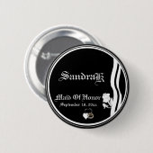 Kundenspezifischer klassischer Schwarz-weißer Button (Vorne & Hinten)