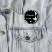 Kundenspezifischer klassischer Schwarz-weißer Button (Beispiel)