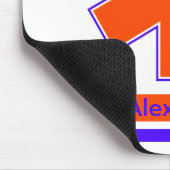 Kundenspezifischer Krankenwagen-orange und blauer Mousepad (Ecke)