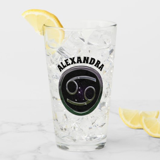 Kundenspezifischer Krebs Glas (Vorderseite Ice)