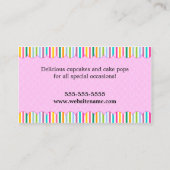 KUNDENSPEZIFISCHER Kuchen-Pop Visitenkarte (Rückseite)