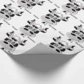 Kundenspezifischer Kuh-Kopf-Geburtstag Geschenkpapier (Ecke)