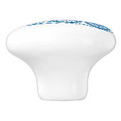 Kundenspezifischer Kunsttürknauf des blauen Keramikknauf (Seitenansicht)