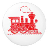 Kundenspezifischer Kunsttürknauf des roten Keramikknauf (Vorderseite)