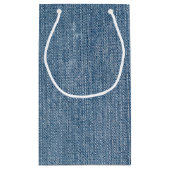 Kundenspezifischer lederner Umbau-blaues Kleine Geschenktüte (Rückseite)