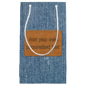 Kundenspezifischer lederner Umbau-blaues Kleine Geschenktüte (Vorderseite)