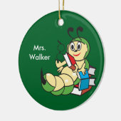 Kundenspezifischer Lehrer mit Büchern Keramikornament (Links)