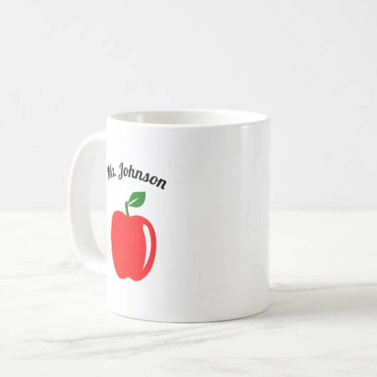 Kundenspezifischer Lehrer-Name Kaffeetasse (Vorderseite Links)