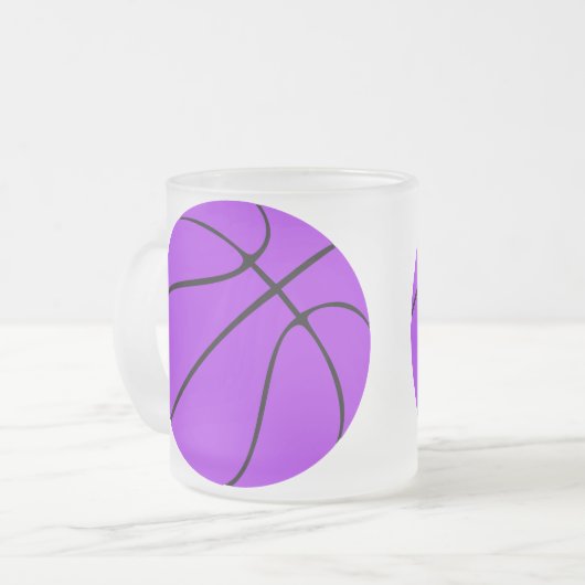 Kundenspezifischer Lila Basketballteam-Coach/Spiel Mattglastasse (Vorderseite Links)