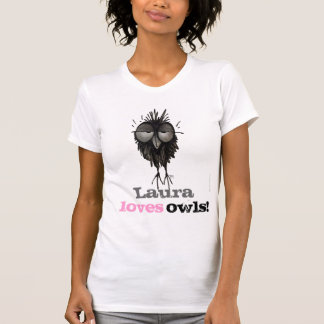 Kundenspezifischer lustiger Eulen-Liebhaber - T-Shirt