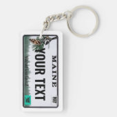 Kundenspezifischer Maine-Lizenz-Text Schlüsselanhänger (Rückseite)