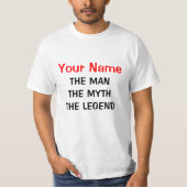 Kundenspezifischer Mannmythos- Legenden-T - Shirt (Vorderseite)