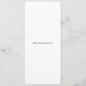 Kundenspezifischer Menü SCHLUSS Menükarte (Rückseite)