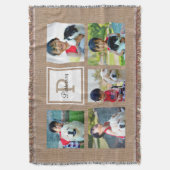 Kundenspezifischer mit Monogramm 5 Foto-Collage Decke (Vorderseite Vertikal)