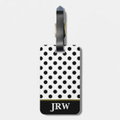 Kundenspezifischer mit Monogramm Gepäckanhänger (Rückseite vertikal)