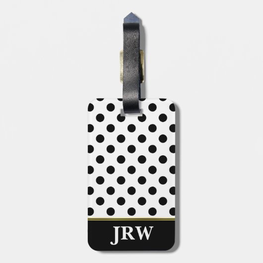 Kundenspezifischer mit Monogramm Gepäckanhänger (Rückseite vertikal)