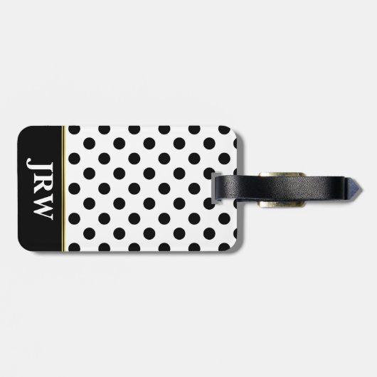 Kundenspezifischer mit Monogramm Gepäckanhänger (Rückseite horizontal)