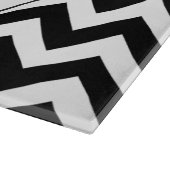 Kundenspezifischer mit Monogramm großer schwarzer Schneidebrett (Ecke)