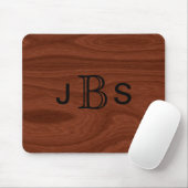 Kundenspezifischer mit Monogramm hölzerner Mousepad (Mit Mouse)