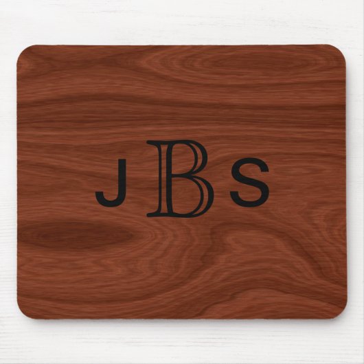 Kundenspezifischer mit Monogramm hölzerner Mousepad (Vorne)