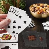 Kundenspezifischer mit Monogramm rustikaler Spielkarten (In Situ)