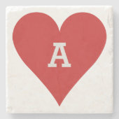 Kundenspezifischer Monogramm-Untersetzer des Steinuntersetzer (Vorderseite)